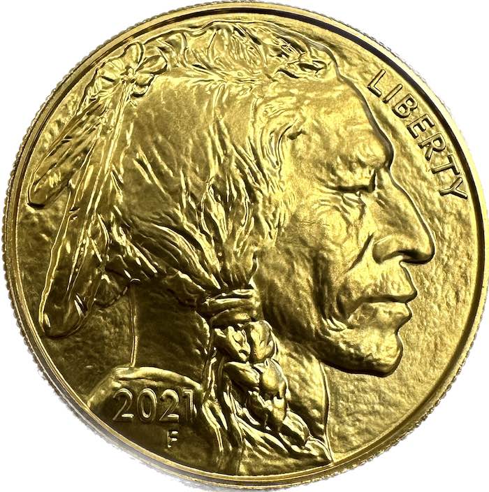 American Buffalo 1 Unze Gold verschiedene Jahrgänge Avers