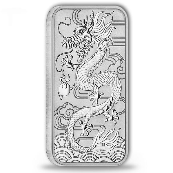 Rectangular Drache Silbermünze 2018