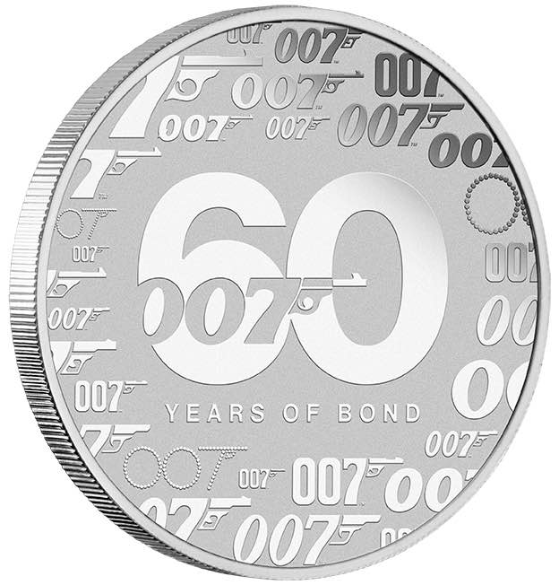 James Bond 60 Jahre 1 Oz Silber 2022 Revers 007 Logo