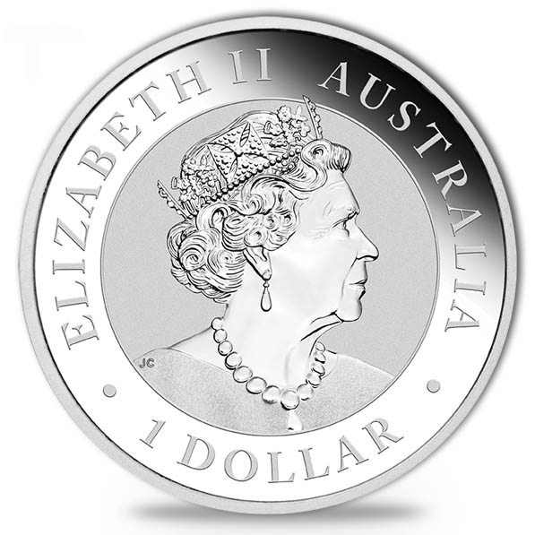 Koala 1 Unze Silber 2019 Avers Elizabeth II