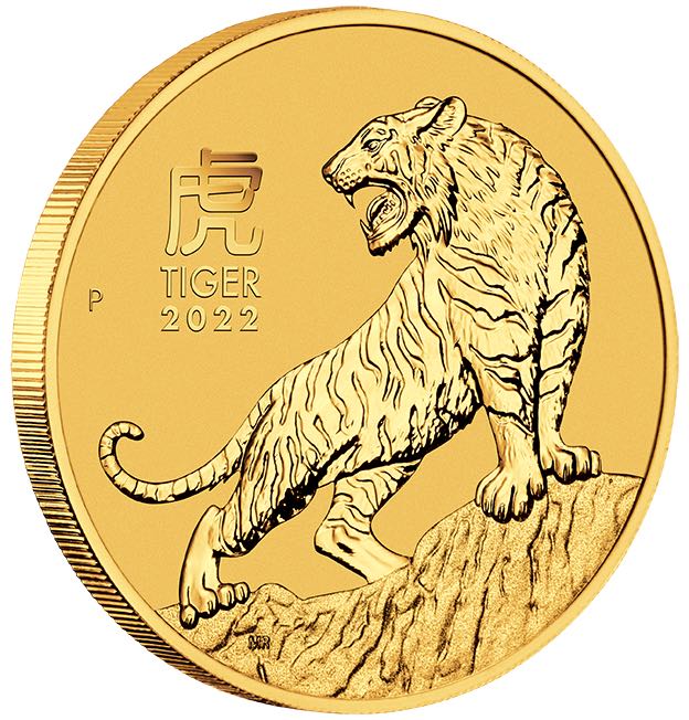 Lunar 3 Tiger 10 Unzen Goldmünze