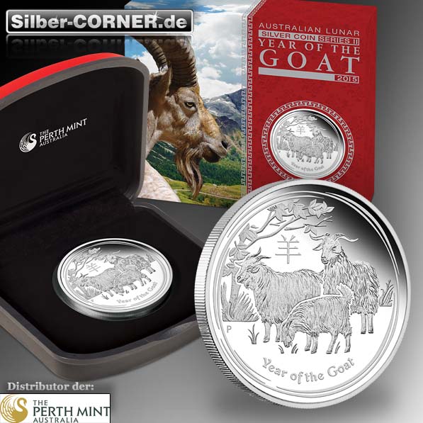 Lunar II 1 Unze Silbermünze 2015 Polierte Platte 