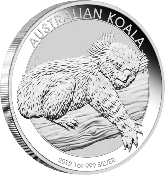 Australien Koala 1 Oz Silber 2012 Motivseite schlafender Koala