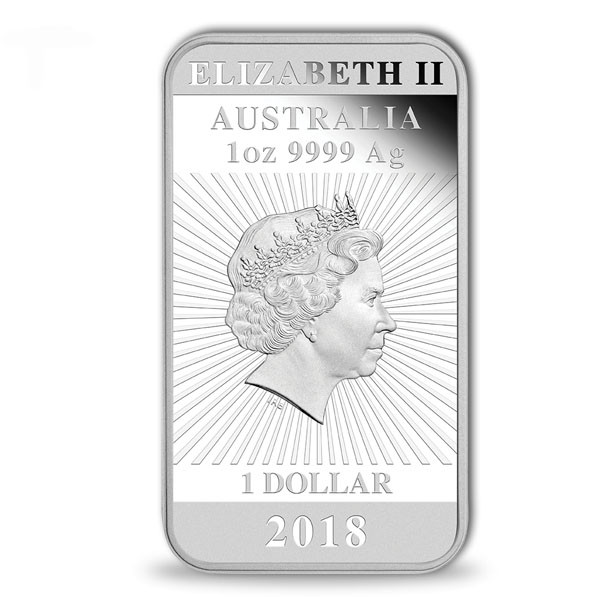 1 Dollar Rectangular Drache 2018 Proof