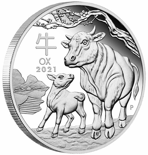 Lunar III - Ochse - 1/2 Oz Silber Proof + Box + COA*