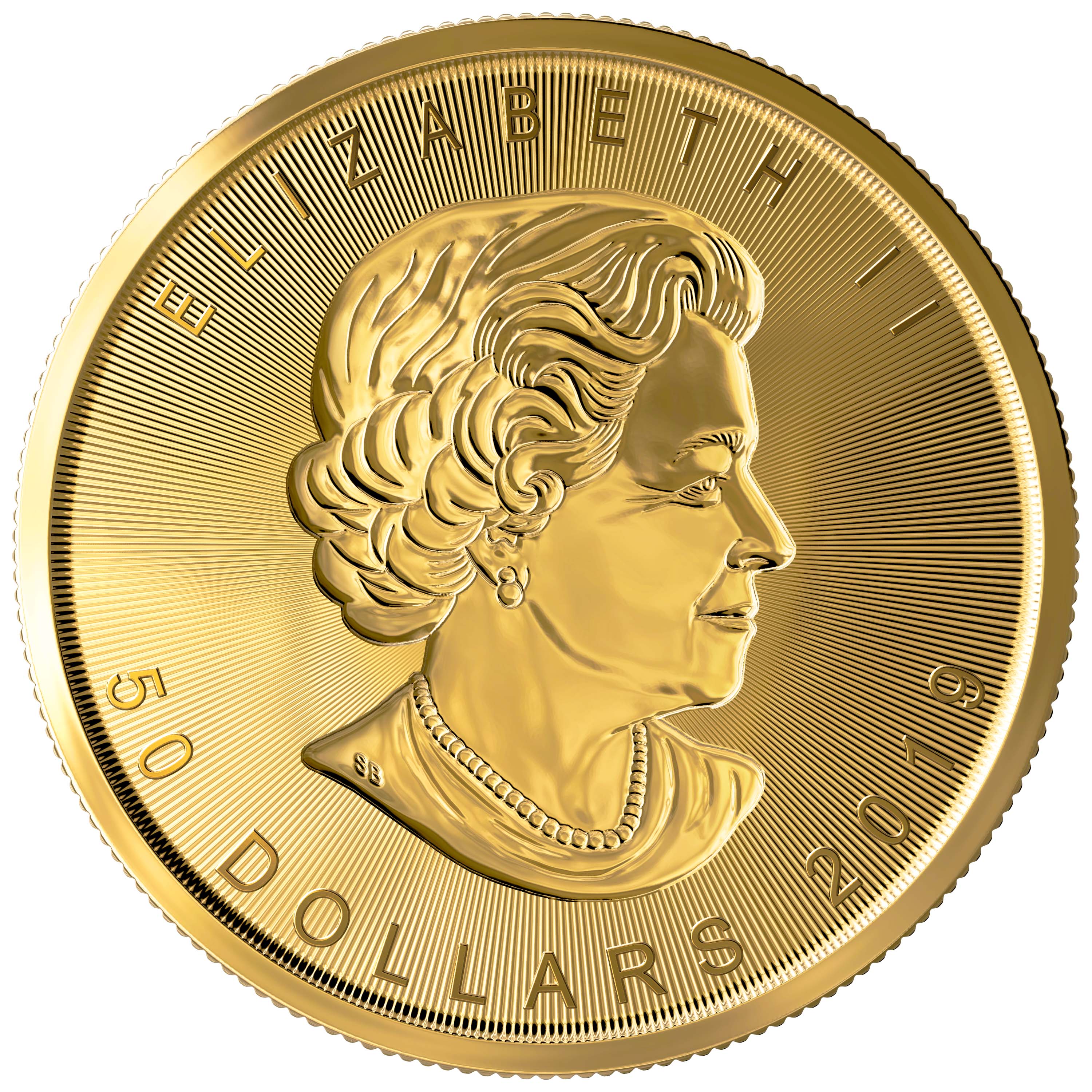 50 Dollar Maple Leaf Incuse Goldmünze