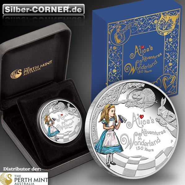 Moodshot 1 Oz Silber Alice im Wunderland 