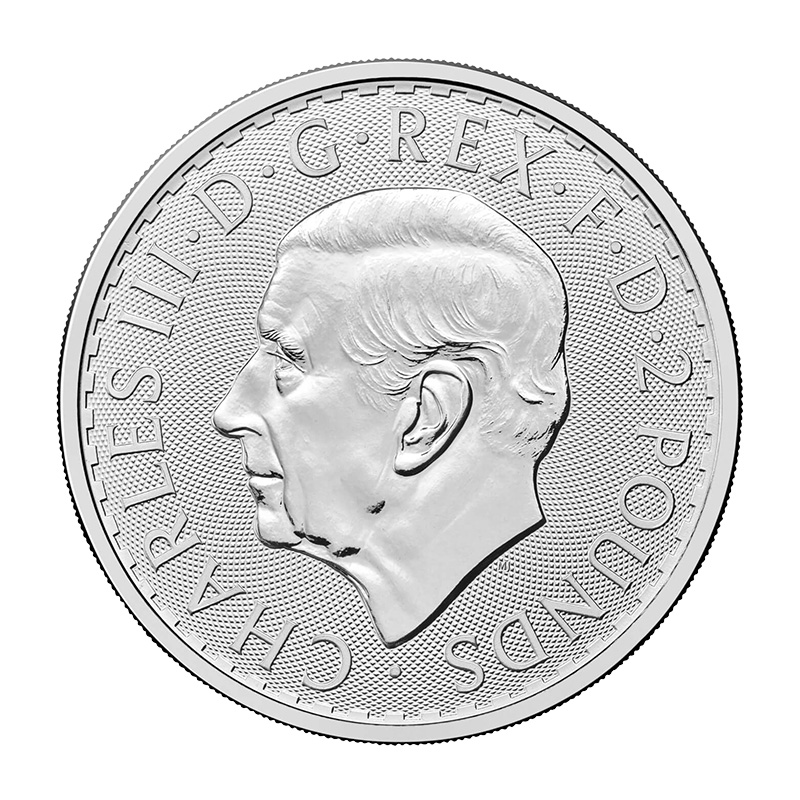 Britannia 1 Oz Silber 2026 Rückseite König Charles III