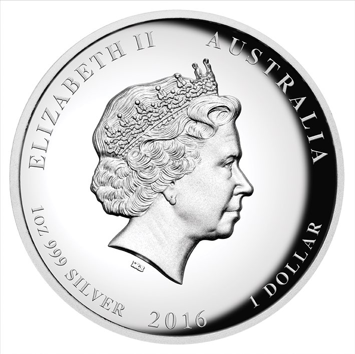 Lunar II Affe 1 Dollar High Relief 2016