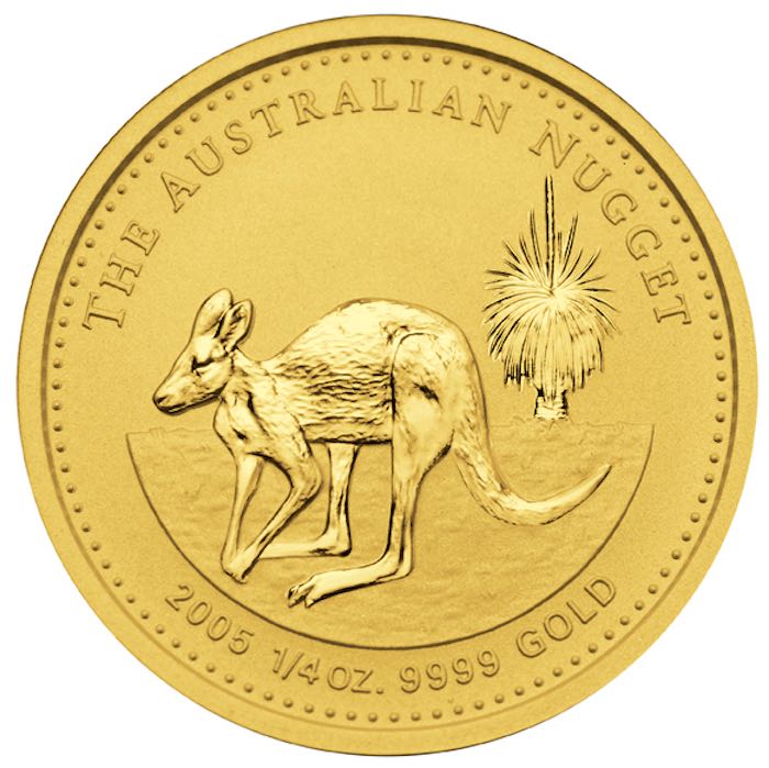 Australien Känguru Nugget 1/4 Unze Gold 2005