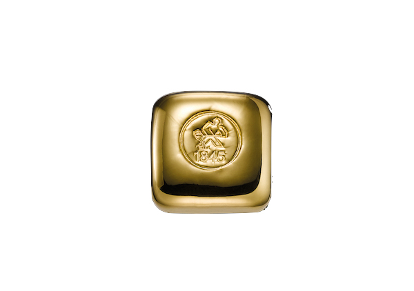 Heimerle Meule 50 Gramm Goldbarren gegossen.