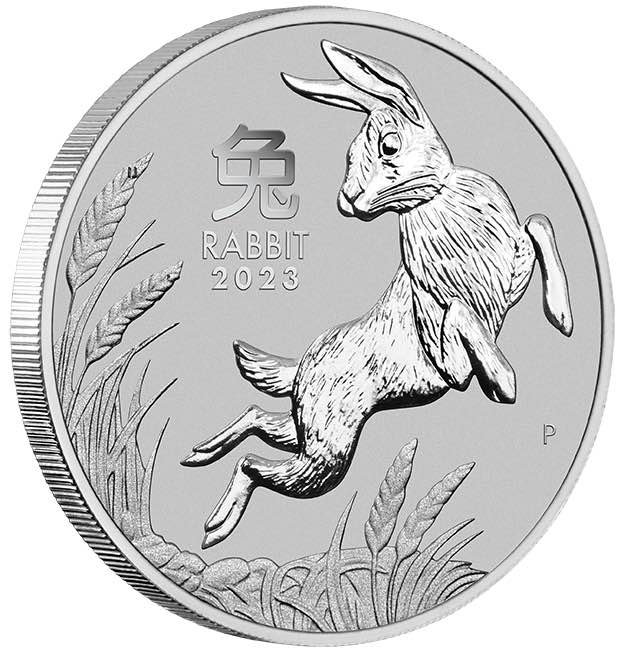 Lunar Serie 3 Jahr des Hasen 1 Unze Platinmünze 2023