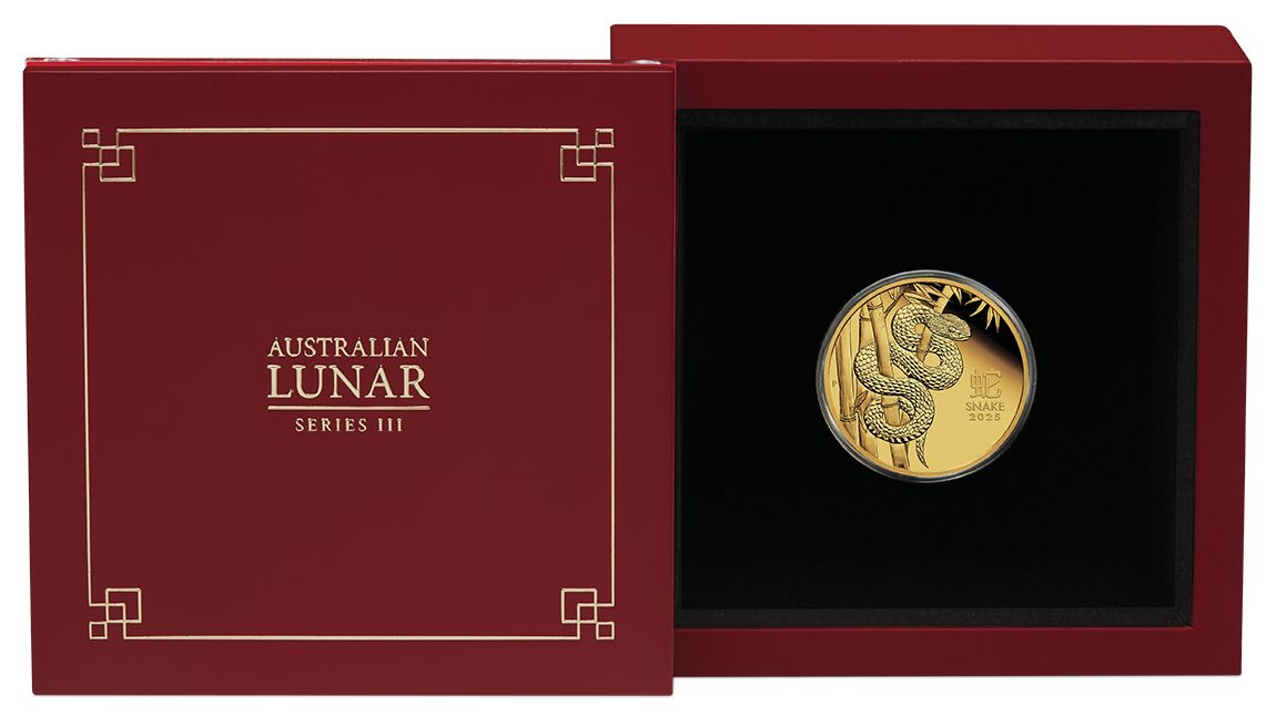 Sammlerbox Lunar 3 1/4 Unze Gold Proof Schlange 2025