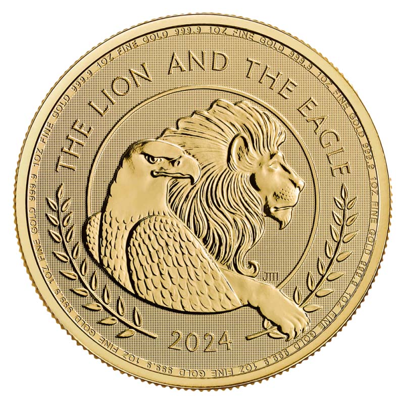 The Lion and the American Eagle 1 Oz Gold 2024