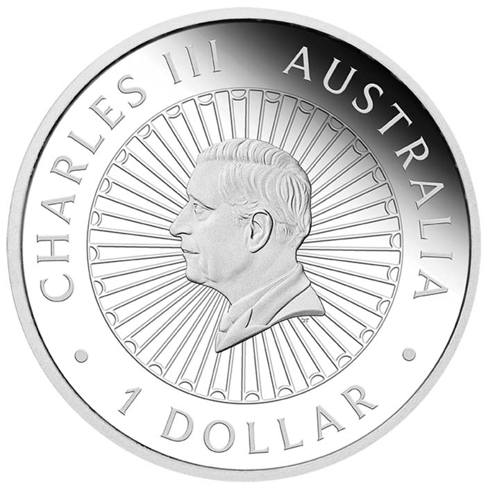 Wonders of Australia Outback 1 Unze Silber Opal 2026 Wertseite