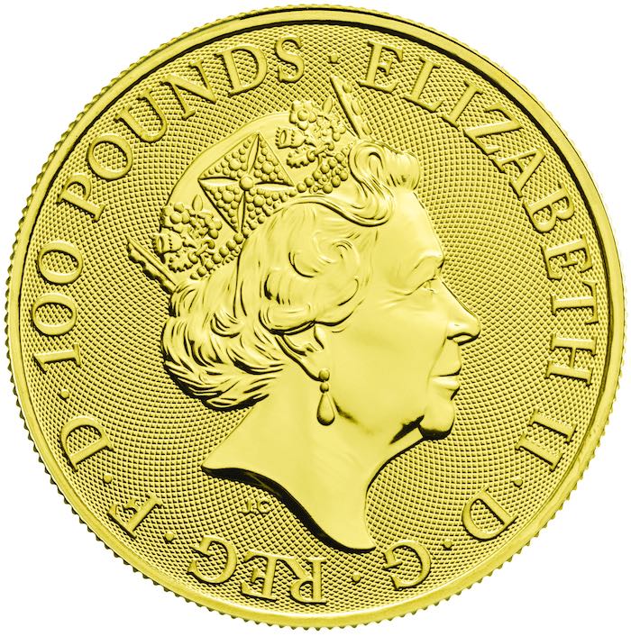 100 Pfund Lunar Maus England 2022