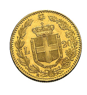 20 Lire Italien Goldmünze 