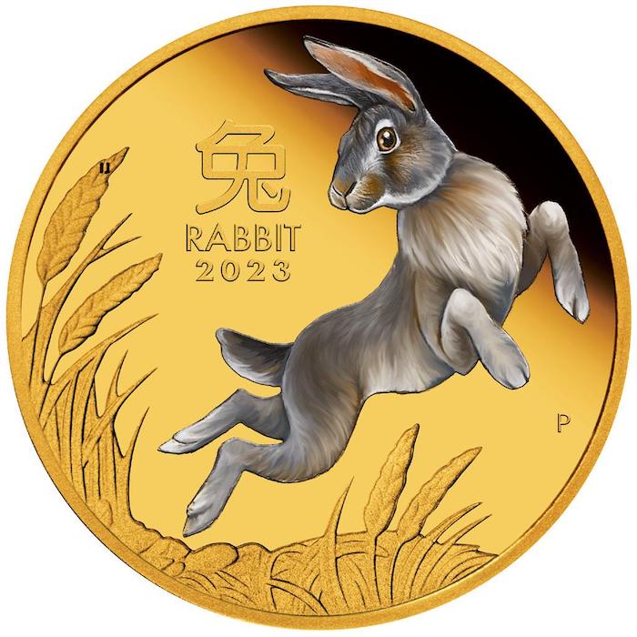 lunar hase 1 oz gold farbig 2023