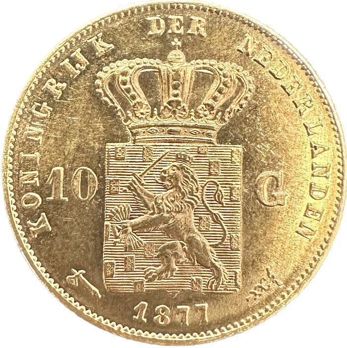 10 Gulden Niederlande Goldmünze 