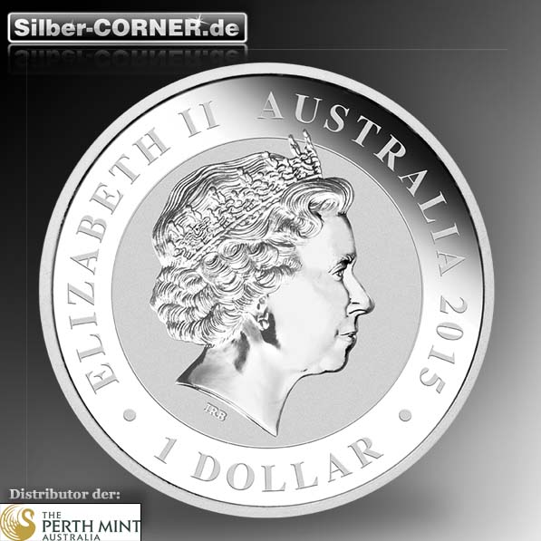 Rückseite Kookaburra 1 Oz 2015