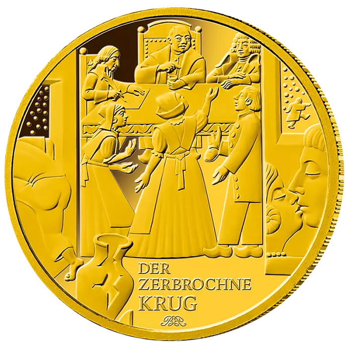 der zerbrochene Krug 100 Euro goldmünze 2024