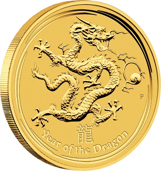 Lunar Serie 2 Goldmünze Jahr des Drachen 1 Unze kaufen und verkaufen