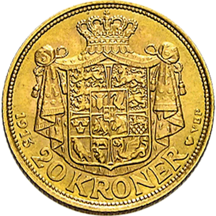 20 Kronen Dänemark Goldmünze