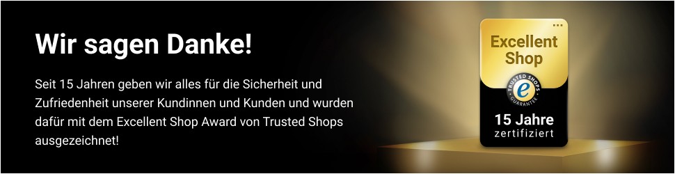 Trusted Shops Auszeichung für 15 Jahre Top Mitgliedschaft von Silber-CORNER.de.