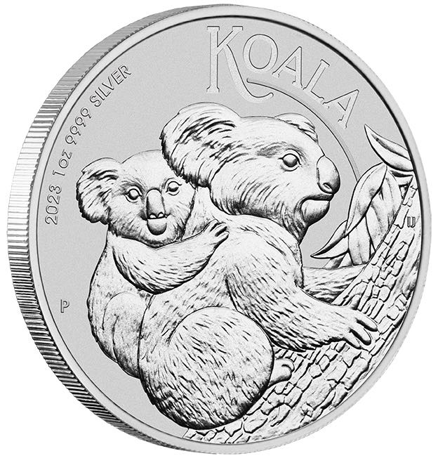 Koala 1 Oz Silber 2023 Revers Motiv Mutter und Kind