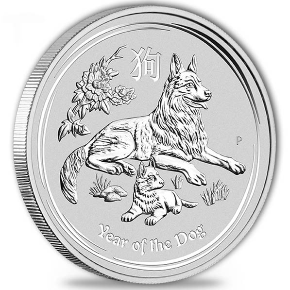 Lunar 2 Jahr des Hund 1 Kilogramm Silbermünze 2018