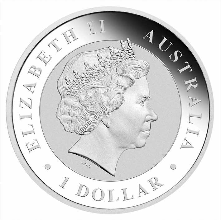 Wedge Tailed Eagle 1 Unze Silber 2020 Avers Elizabeth II