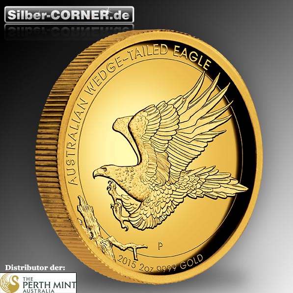 Wedge Tailed Eagle 2 Oz Gold 2015 High Relief
