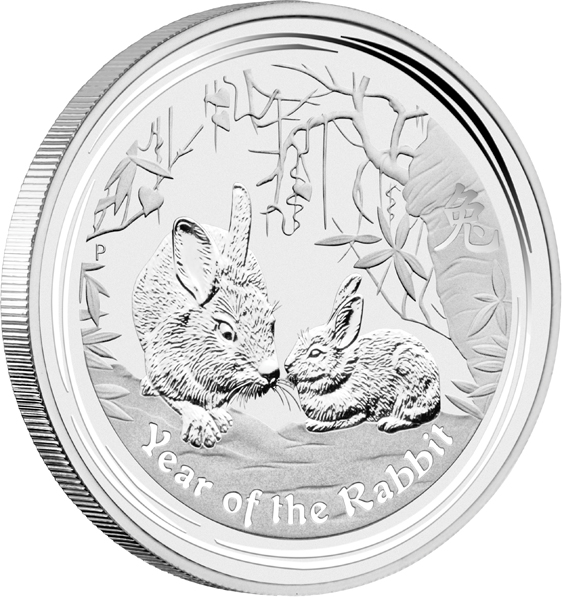 Lunar II Hase 1 kg Silber 2011 Motivseite