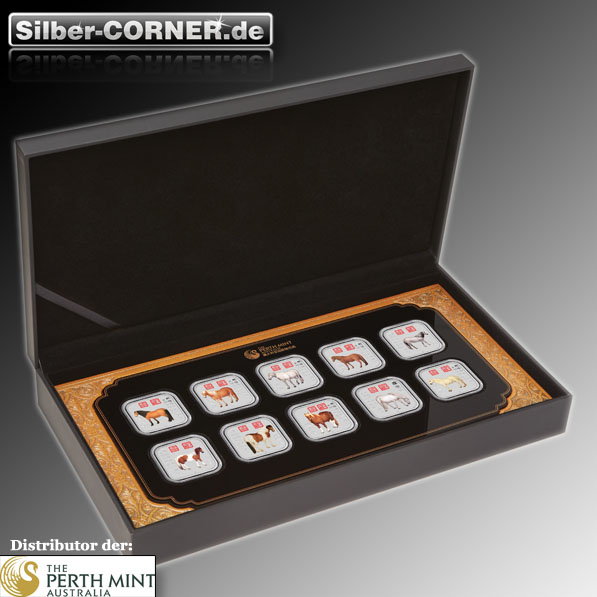 Year of the Horse 1 Oz Silber Ten Coin Set *
