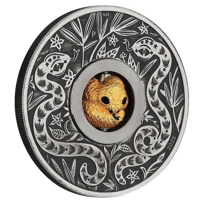 Lunar Schlange Rotating Charm 1 Unze Silber 2025