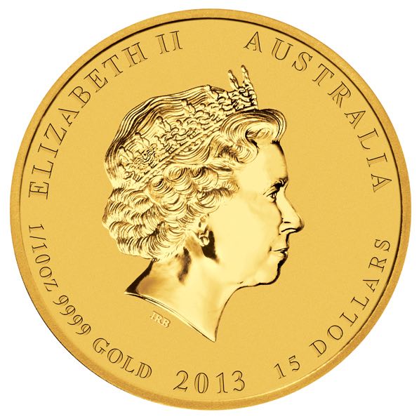 Lunar Schlange 15 Dollar 2013 Goldmünze