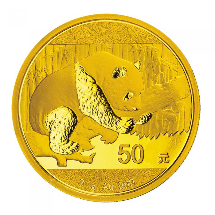 China Panda 3 Gramm Goldmünze 2016