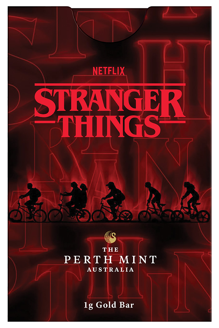 Stranger Things Goldbarren Umverpackung