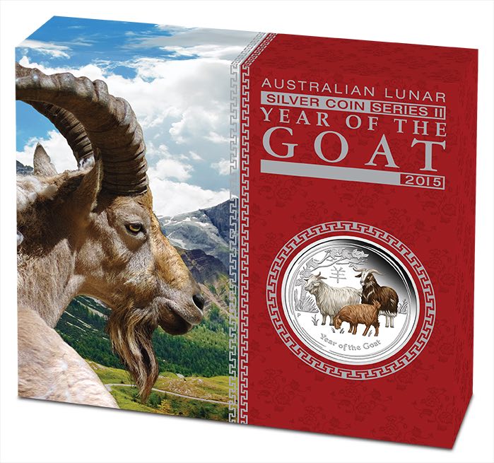 Umverpackung Lunar II Ziege Proof Farbig 2013