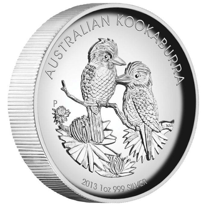 Kookaburra 1 Oz Silber HIgh Relief 2013