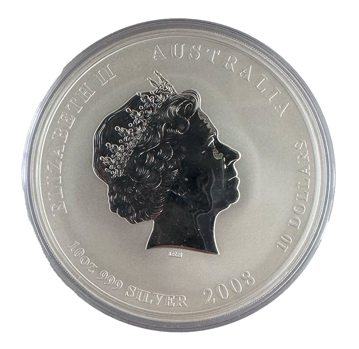 Lunar II Maus 10 Oz Silber 2008 Avers Elizabeth II Vorderseite