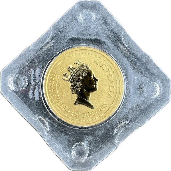 15 Dollar Känguru Nugget 1/10 Unze 1996