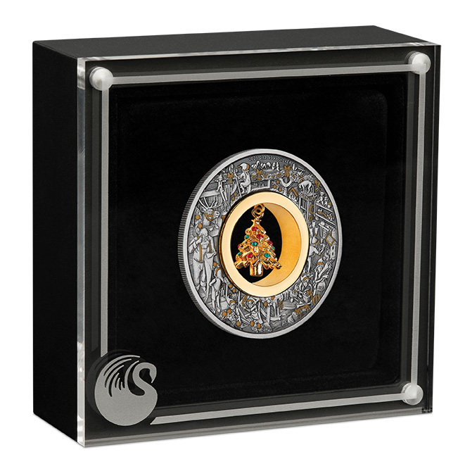 Santas Workshop Münze 2 Oz Silber in der Box
