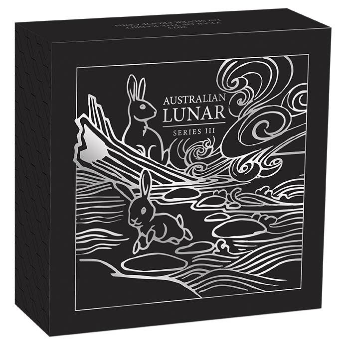 Umverpackung Hase 1 Oz Silber Proof