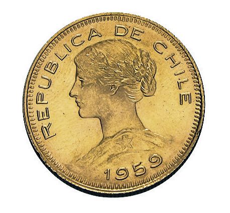 Chile Pesos 100 Goldmünze