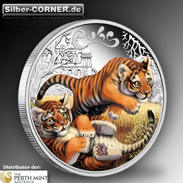 The Cubs Motiv Tiger 1/2 Oz Silber