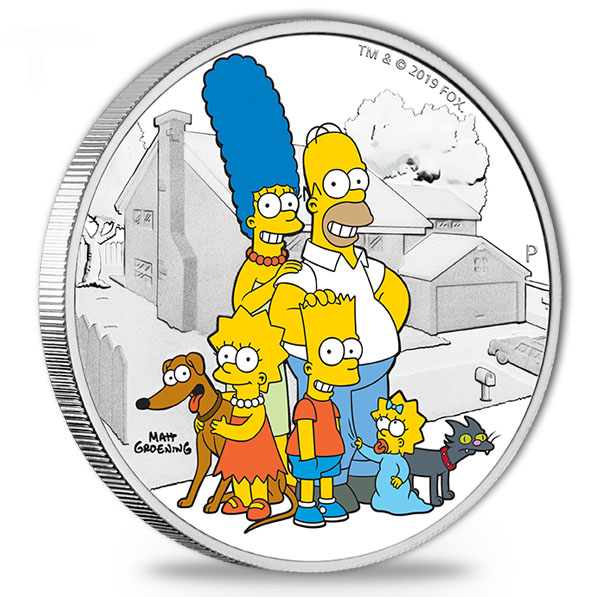 The Simpsons Family 2 Unzen Silber Proof 2019 