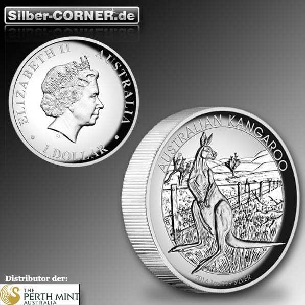 Kangaroo 2014 High Relief 1 oz Silber