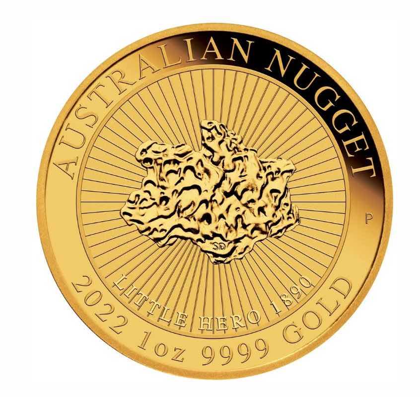 Australien Nugget Little Hero 1 Unze Gold 2022 Motivseite