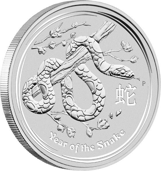 Lunar II Jahr der Schlange 2013 5 oz Silber Motiv